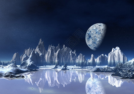 奇幻的外星风景冰雪图片