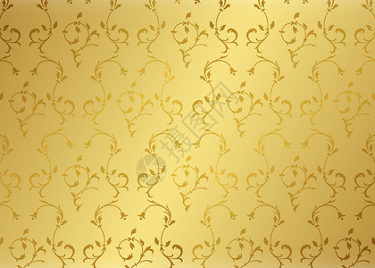 金色背景上的锦缎花设计高清图片