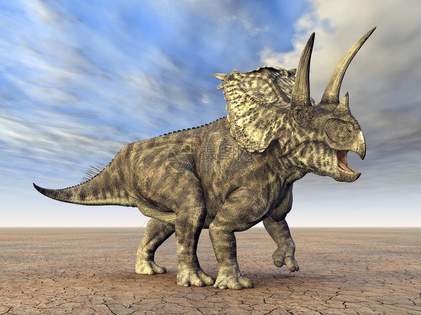 电脑生成了3D演示恐龙Pentacerato图片