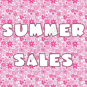 粉红色花板化花和横幅与夏背景图片
