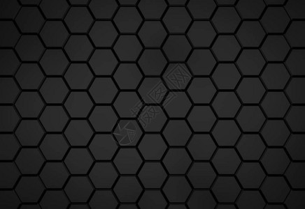 黑色六边形模式蜂窝概念图片