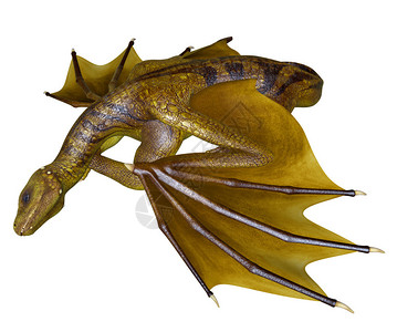 黄龙3D渲染的幻想生物设计图片