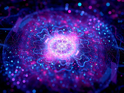 玻色因希格斯波森粉色神粒子计算机生成的分形背设计图片