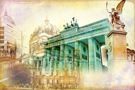 一个非常好的拼贴柏林城市德国古老图片