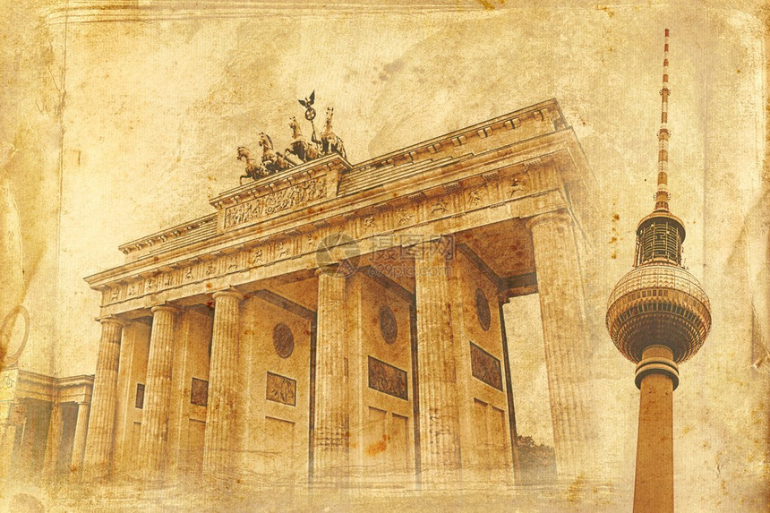 一个非常好的拼贴柏林城市德国古老图片