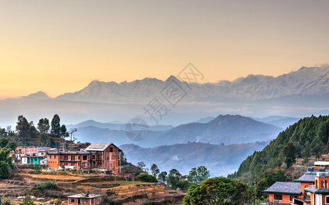 班尼瓦里尼泊尔Bandipur村人类发背景