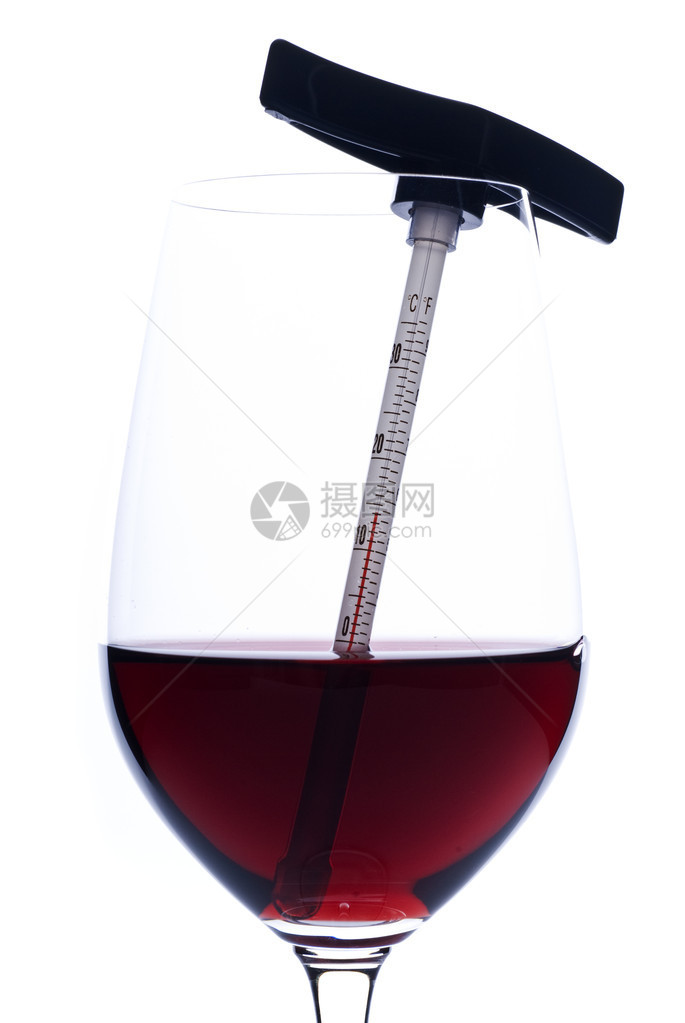 用温度计测量红酒温度图片