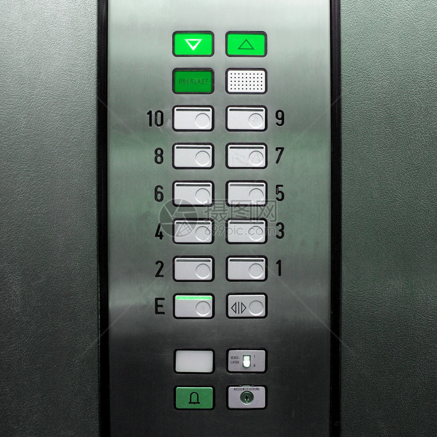 电梯或电梯键盘细节图片