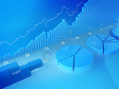 博尔吉亚清真寺统计金融证券交易所和会计业务3D图表图表图表财务设计图片