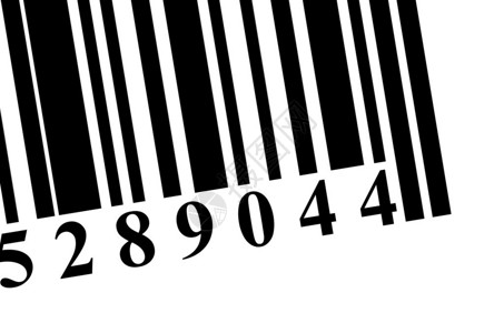 白色背景上带有数字的特写条码图片