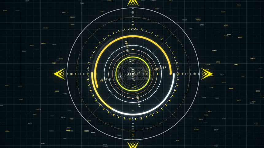 带有间谍风格圆圈的抽象动画动画未来主义风格的计算机图形画圈科学计算机图形学中的图片