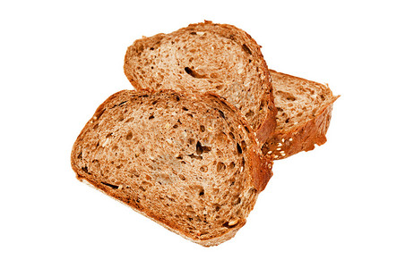 分离出的新鲜黑面包新鲜糕点切片面包图片