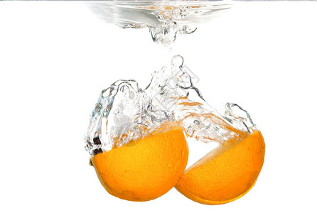 橙色到水的喷洒背景图片
