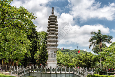 厦门南普陀寺塔背景图片