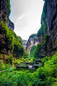 重庆武隆公园世界遗产景观中背景图片