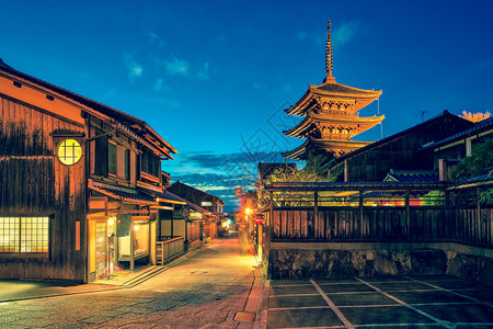 日本京都古街的过滤照片背景图片