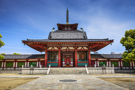 日本大阪四天王寺它是日本第一座官方承图片