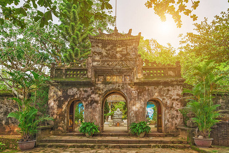 在越南达大理石山上的建筑寺庙HuyenK图片