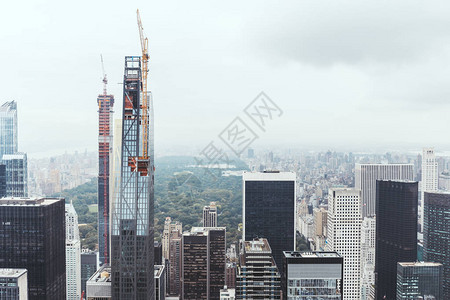 纽约市我们州纽约市建筑的空背景图片