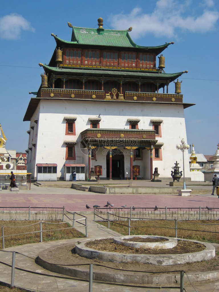 GandantegchinlenKhiid修道院俗称甘丹修道院是蒙古首都乌兰巴托的一个图片