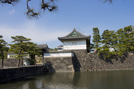 日本东京江户城堡现日皇宫的Ot图片