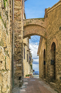 意大利SanGimignano的历史塞特图片