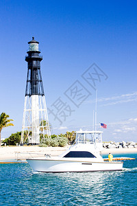 美国佛罗里达Pompano海滩HillsboroLigh图片