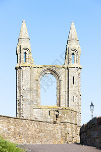 苏格兰圣安德鲁斯教堂和教堂的废墟圣安德鲁图片
