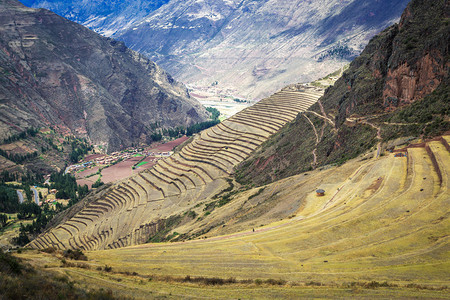 秘鲁Pisac秘鲁安第斯山脉神圣山图片