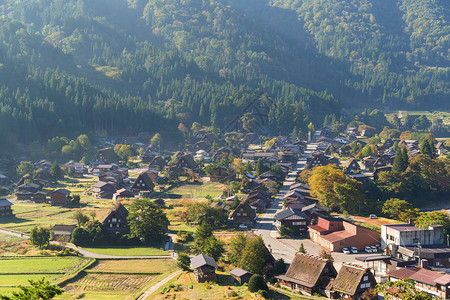 日本老白川乡村图片