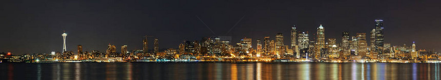 西雅图市的天线与城市图片