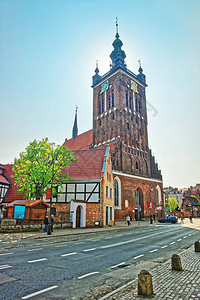波兰格丹斯克市中心圣凯瑟琳教堂图片