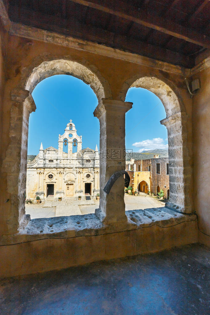 希腊克里特岛阿尔卡迪修道院Basilica的Cret图片