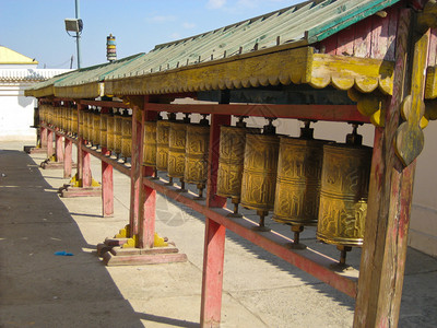 蒙古乌兰巴塔尔甘登修道高清图片