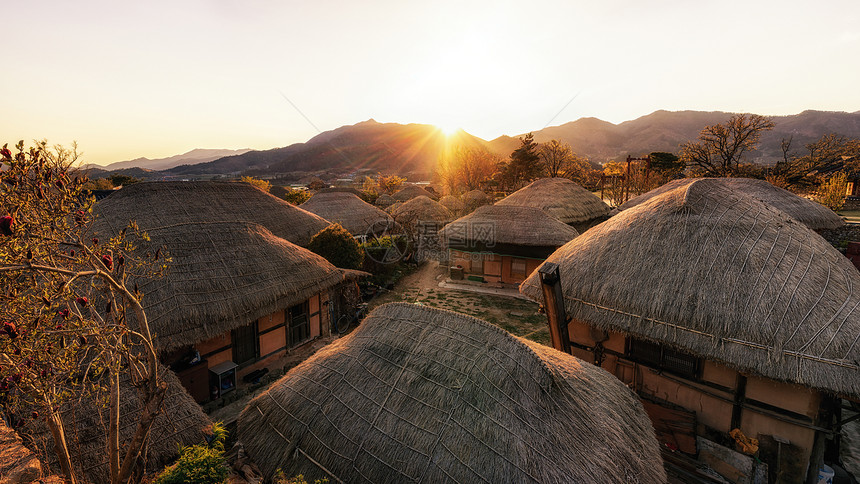 朝鲜传统村落位于SuncheonNaganeeupseong图片