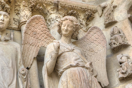 微笑天使法国雷姆斯教堂圣母会图片