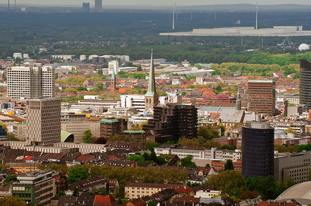 Dortmund中心在背景图片