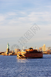 美国纽约StasternIsland自由与渡轮船图片