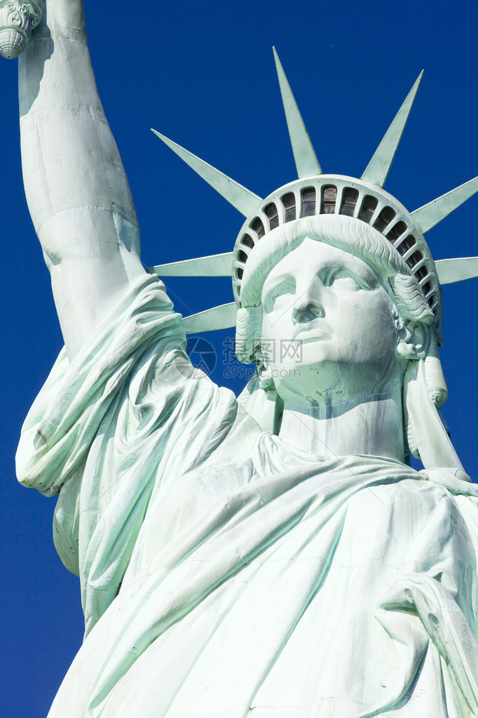 美国纽约自由纪念碑女神像详细目图片