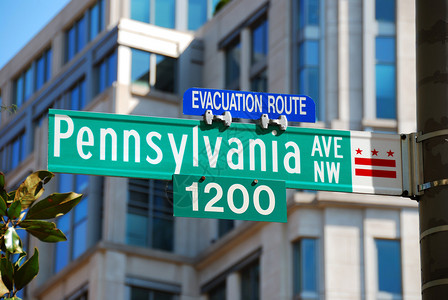 宾夕法尼亚大道路牌在图片