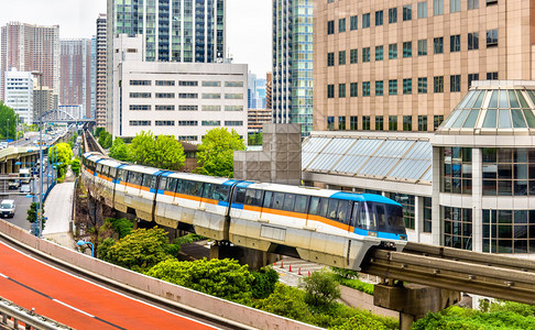 天王洲站的东京单轨电车日本图片