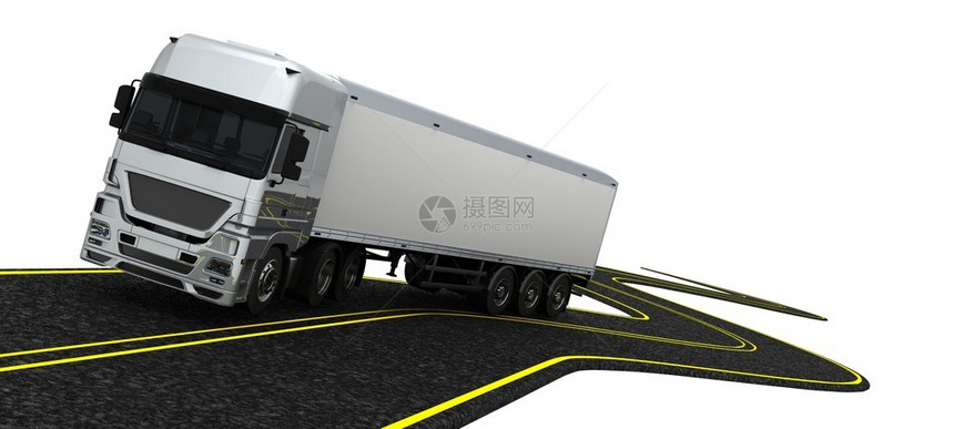 货运车辆的3D渲染图片