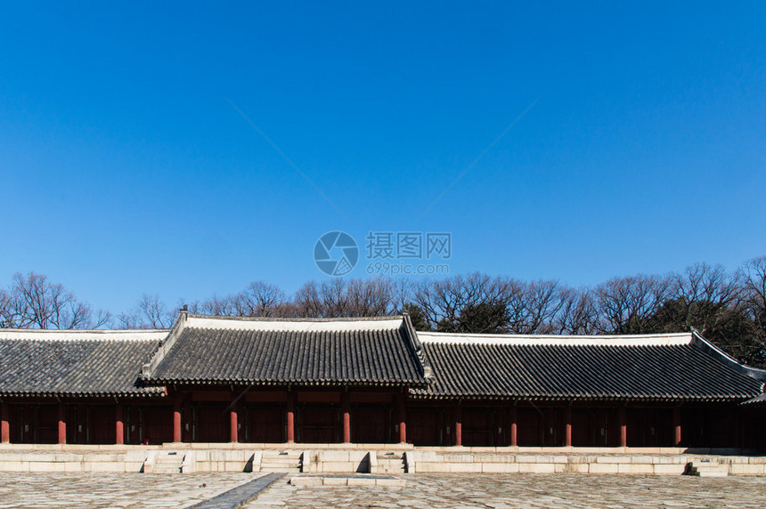 Jongmyo神社是韩国首尔的儒家圣殿和教科文组图片