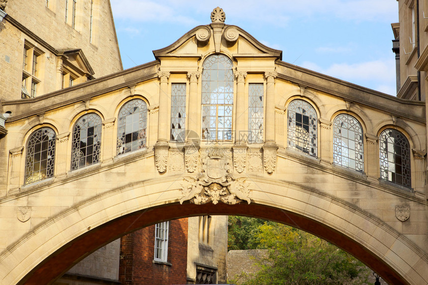 英国牛津赫特福德学院的叹息桥图片