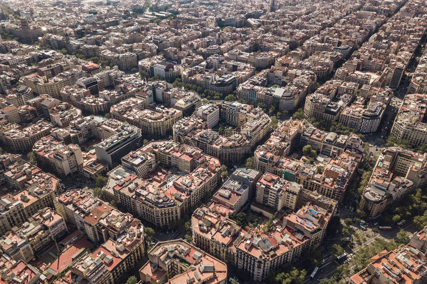 巴塞罗那的典型广场图片