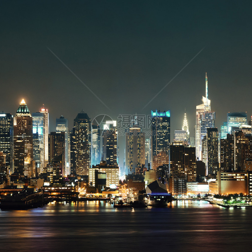 曼哈顿市中心天线位于赫德森图片