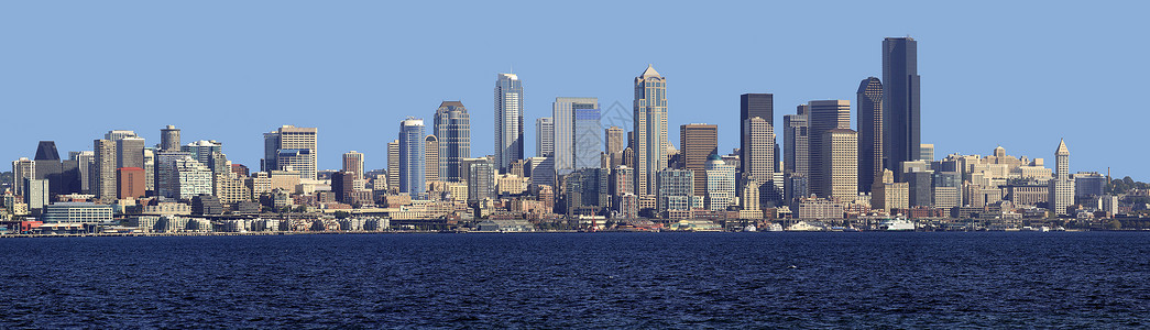 西雅图天际线全景华盛顿州图片