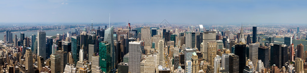 纽约市来自帝国大厦的全景曼哈顿图片