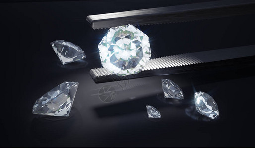 黑色背景的特威斯钻石中的豪华钻石3图片