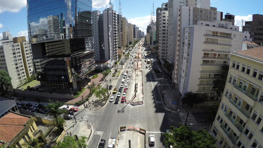 巴西圣保罗著名的AvenidaPaulista保利斯塔大图片